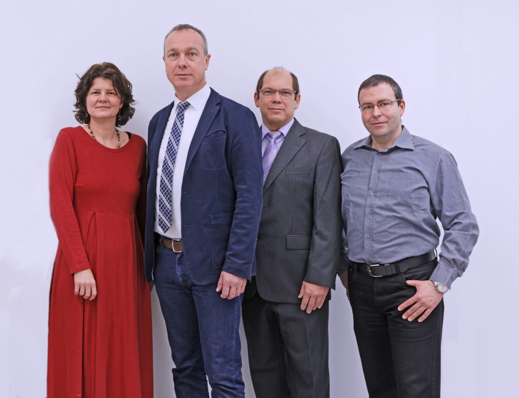 (von links nach rechts): Issle, Katja; Nißl, Josef; Pfeifer, Bernhard; Dr. Ohmer, Manfred Schulleitung Carl-Benz-Schule