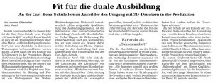 Zeitungsartikel BNN